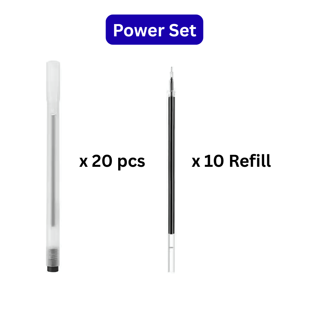 Fast Writing Smooth Gel Pen 0.5mm | Exam Pen | Muji Style | Student Stationery | Writing for Study & Daily Use Ink Pen