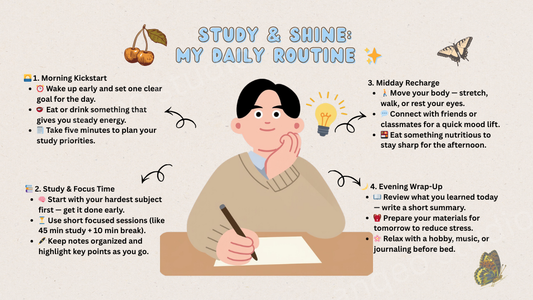 My Daily Routine: STUDY & SHINE