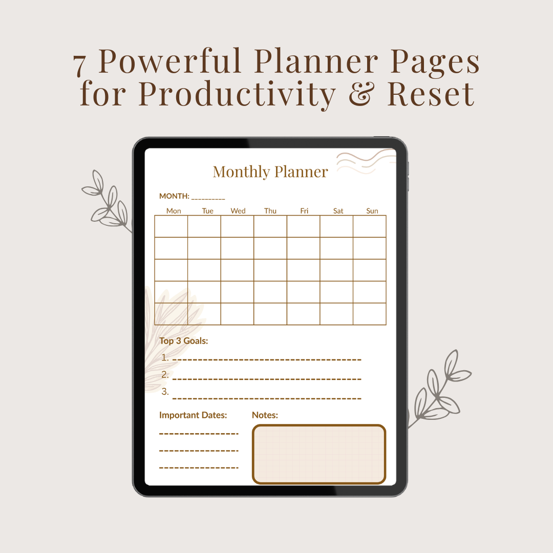 Digital Planner Bundle (A4 Printable) – Starter, Complete & Pro (A5 Pre-Order Bonus)