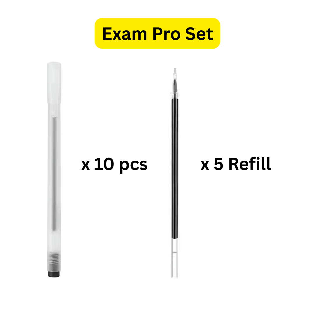 Fast Writing Smooth Gel Pen 0.5mm | Exam Pen | Muji Style | Student Stationery | Writing for Study & Daily Use Ink Pen