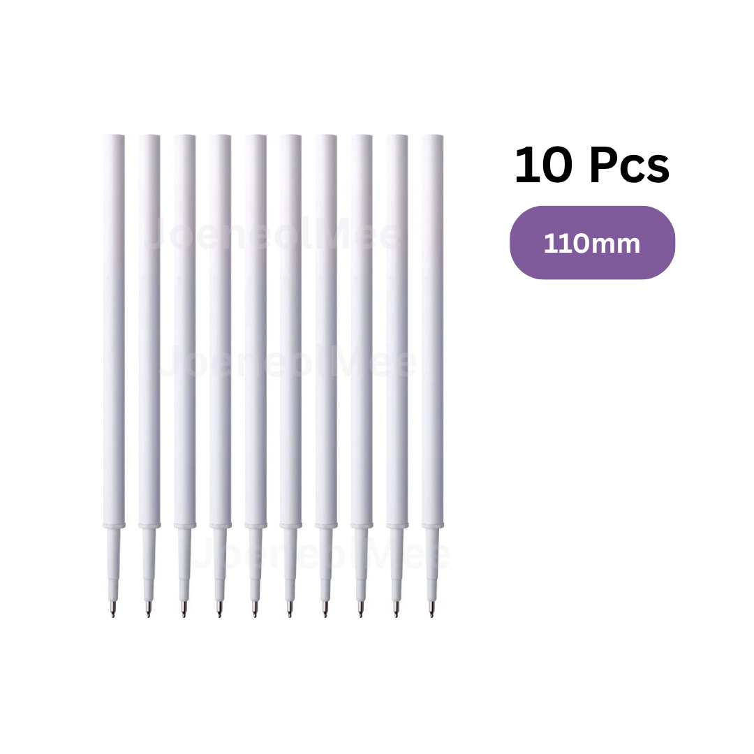 11cm Gel Pen Refill 0.5mm | Smooth Ink Fast Dry No Smudge | Extended Writing Ink Refill for Students & Office