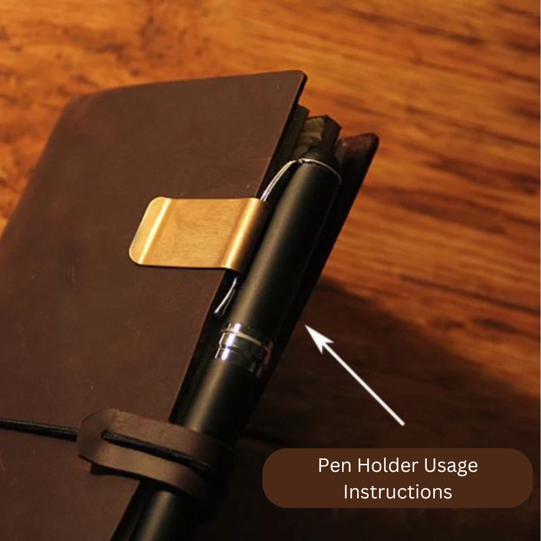 [PRE-ORDER] Stainless Steel Pen Holder Clip for Notebook | Journal Planner Accessories | Portable Pen Organizer | Lightweight Universal Fit ️✈️