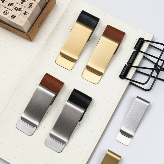 [PRE-ORDER] Stainless Steel Pen Holder Clip for Notebook | Journal Planner Accessories | Portable Pen Organizer | Lightweight Universal Fit ️✈️