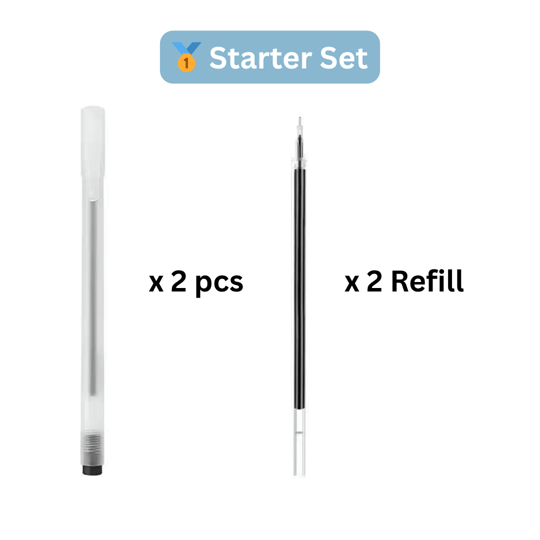 Fast Writing Smooth Gel Pen 0.5mm | Exam Pen | Muji Style | Student Stationery | Writing for Study & Daily Use Ink Pen