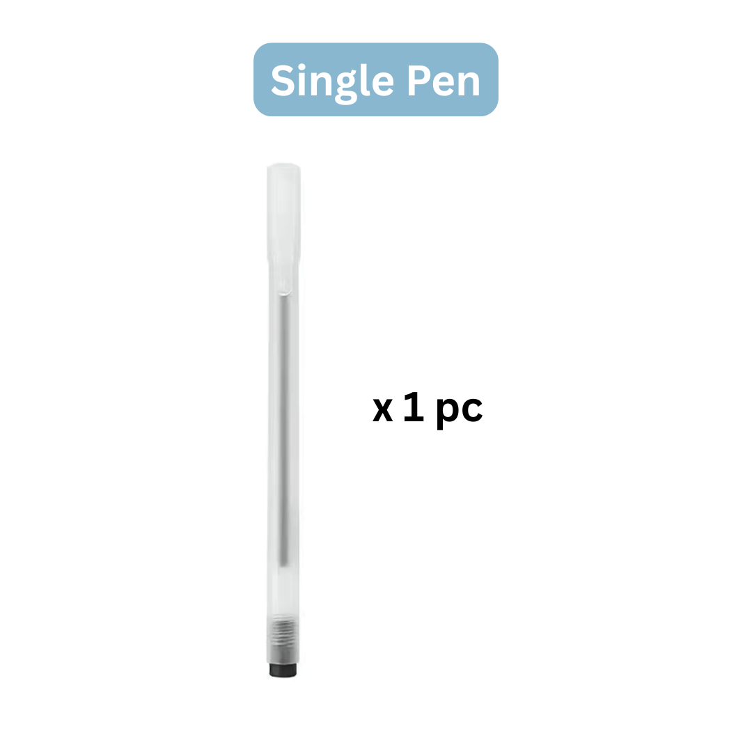Fast Writing Smooth Gel Pen 0.5mm | Exam Pen | Muji Style | Student Stationery | Writing for Study & Daily Use Ink Pen