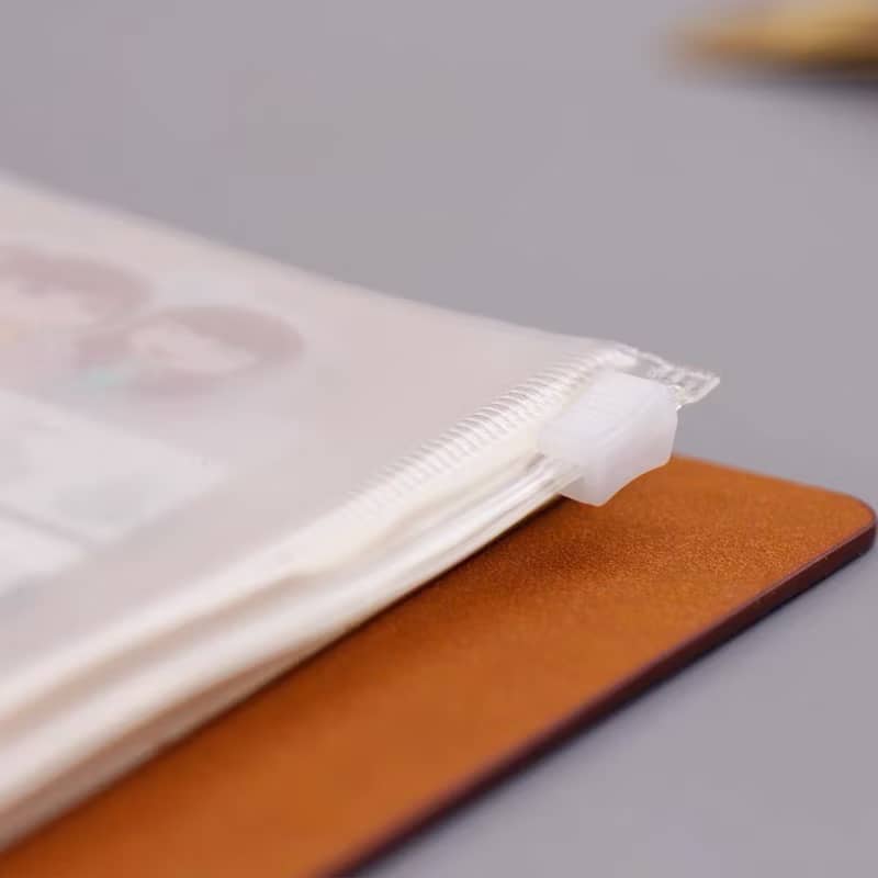 Journal Storage Bag Insert A5 | Travelers Notebook Zipper Pouch Vintage TN Accessories | Card Holder Organizer Refillable