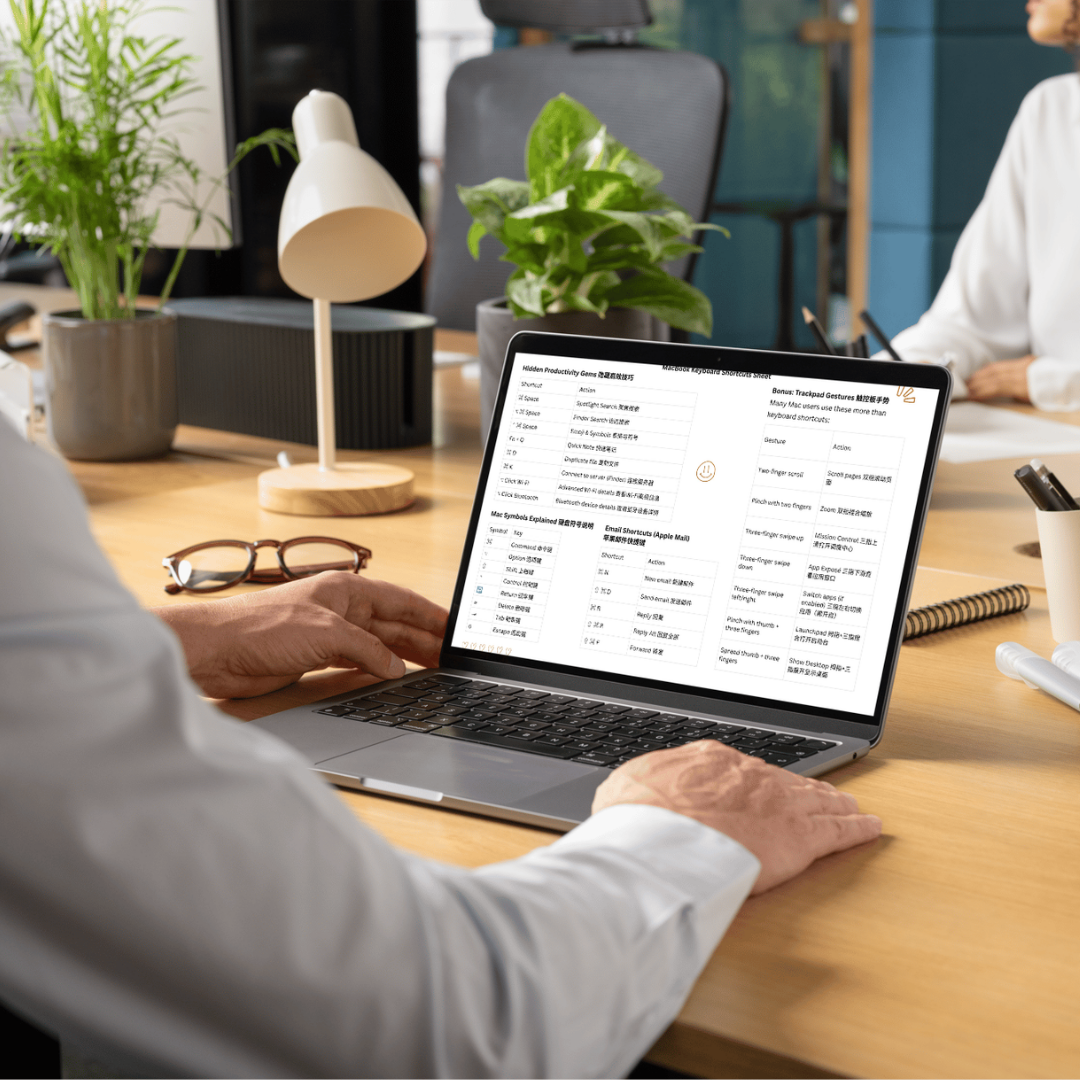 🍎 MacBook Keyboard Shortcuts Sheet (Beginner Friendly PDF)